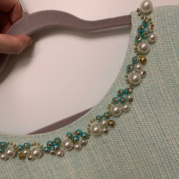 Tahari Light turquoise mini dress - Picture 7 of 8